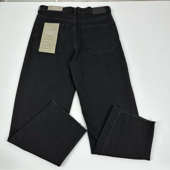 Everlane Women's NWT Coal Black The Way-High Raw Hem‎ Luxury Jean W30-32/L27.5 - Picture 4 of 10
